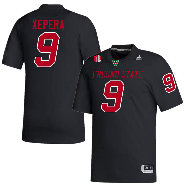 Fresno State Bulldogs #9 Merhauti Xepera College Football Jerseys Stitched-Black